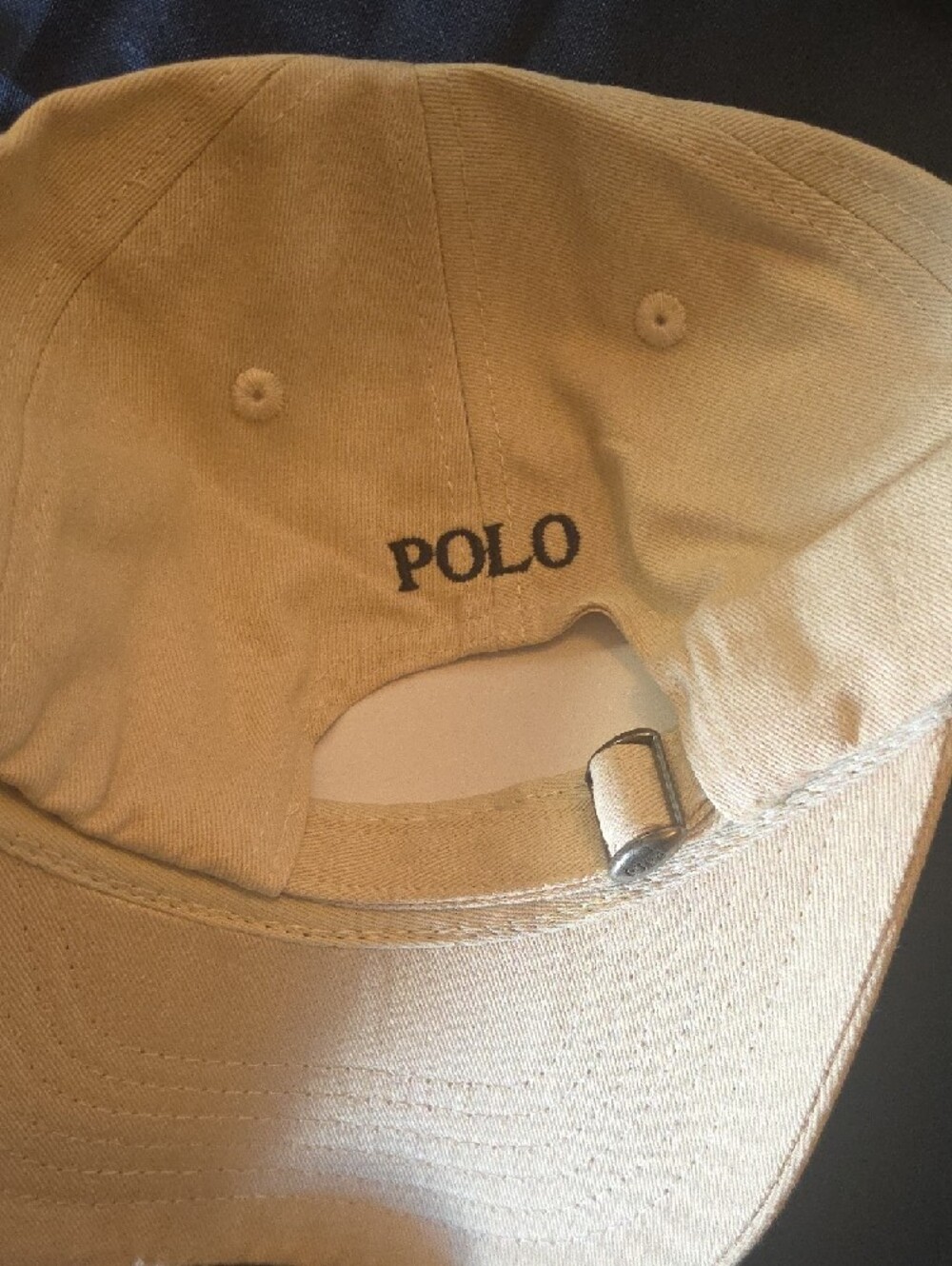 Ralph Lauren Stone Khaki Baseball Cap | Black Pony Logo | Adjustable Dad Hat - Picture 4 of 11